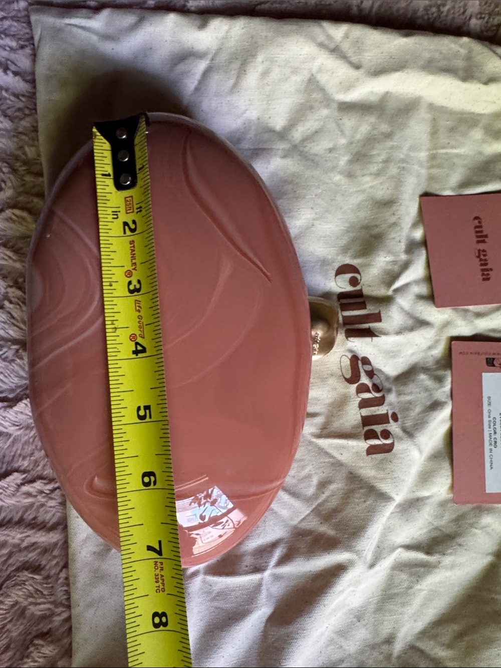 cult gaia glossy marbled resin clutch in mauve - Picture 10 of 15
